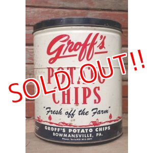 画像: dp-220501-21 Groff's / Vintage Potato Chips Can