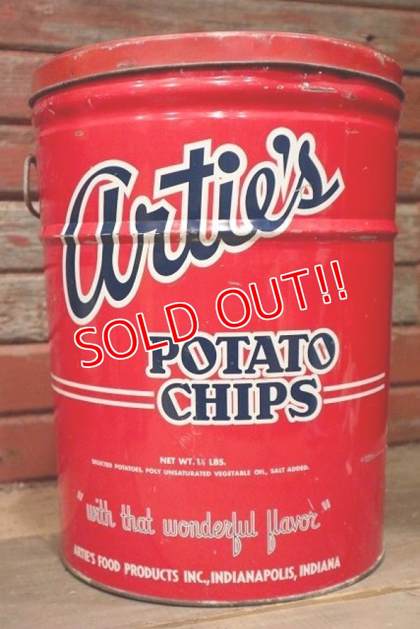 画像2: dp-220501-21 Artie's / Vintage Potato Chips Can