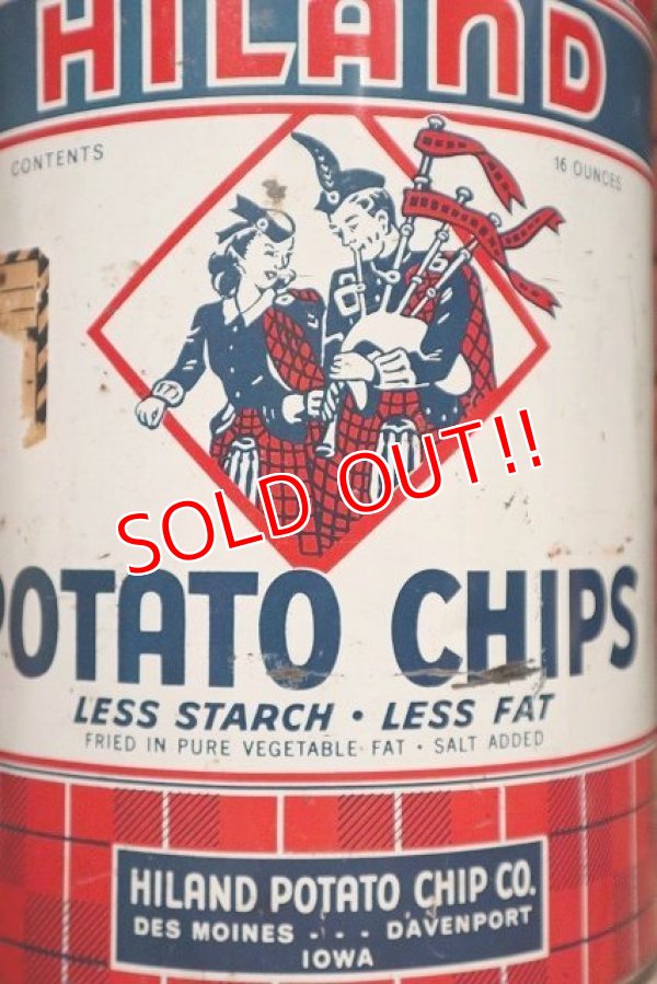 画像2: dp-220501-21 HILAND / Vintage Potato Chips Can