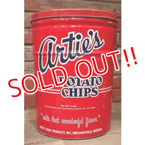 画像: dp-220501-21 Artie's / Vintage Potato Chips Can