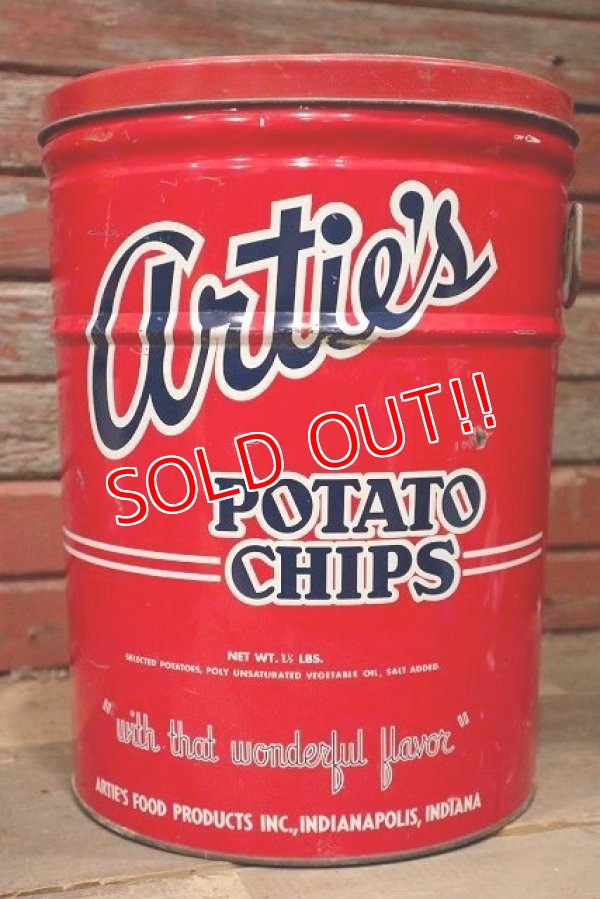 画像1: dp-220501-21 Artie's / Vintage Potato Chips Can