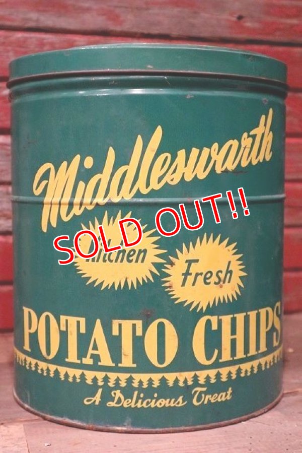 画像1: dp-220501-21 Middleswarth / Vintage Potato Chips Can
