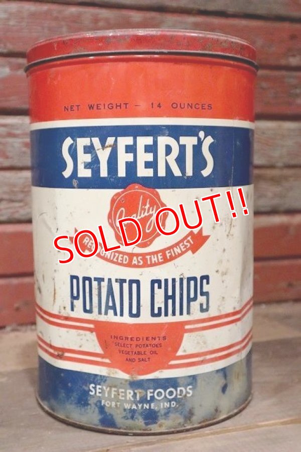 画像1: dp-220501-21 SEYFERT'S / Vintage Potato Chips Can