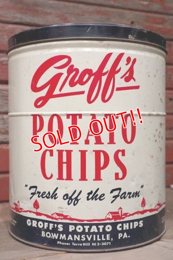 画像3: dp-220501-21 Groff's / Vintage Potato Chips Can
