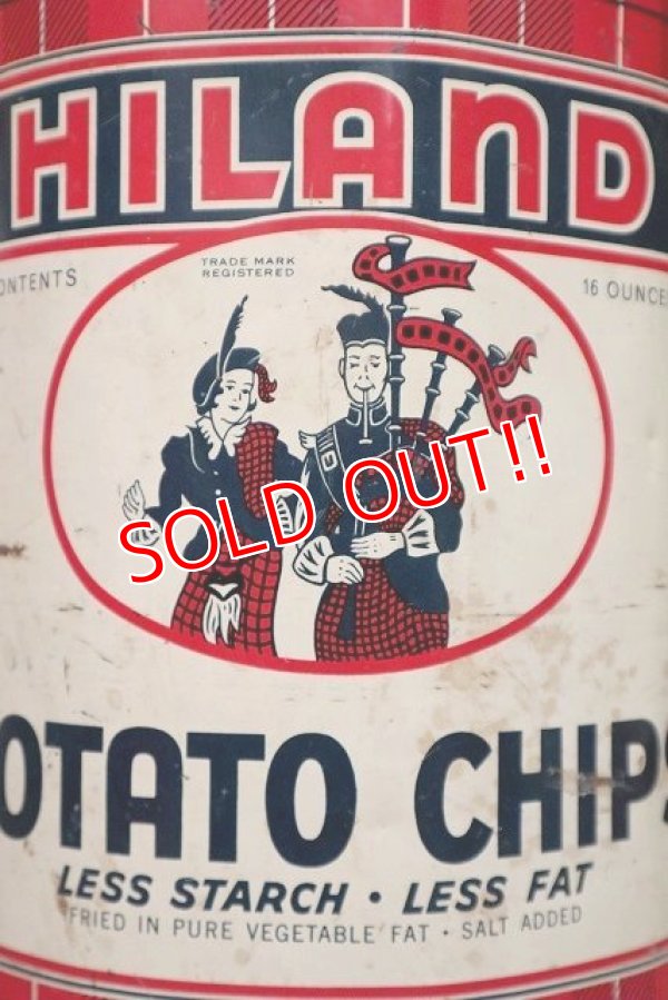 画像2: dp-220501-21 HILAND / Vintage Potato Chips Can
