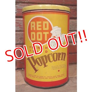 画像: dp-220501-21 RED DOT / Vintage Pop Corn Can