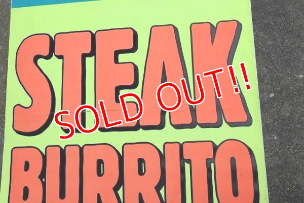 画像3: dp-220501-38 TACO BELL / 1992 Banner "NEW! STEAK BURRITO"