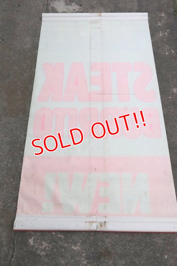 画像12: dp-220501-38 TACO BELL / 1992 Banner "NEW! STEAK BURRITO"