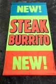 画像1: dp-220501-38 TACO BELL / 1992 Banner "NEW! STEAK BURRITO"