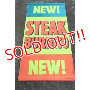 画像: dp-220501-38 TACO BELL / 1992 Banner "NEW! STEAK BURRITO"