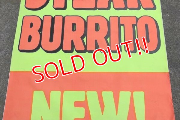 画像4: dp-220501-38 TACO BELL / 1992 Banner "NEW! STEAK BURRITO"