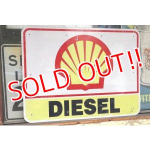 画像: dp-220501-42 SHELL DIESEL / Gas Station Road Sign