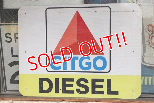 画像1: dp-220501-43 CITGO DIESEL / Gas Station Road Sign