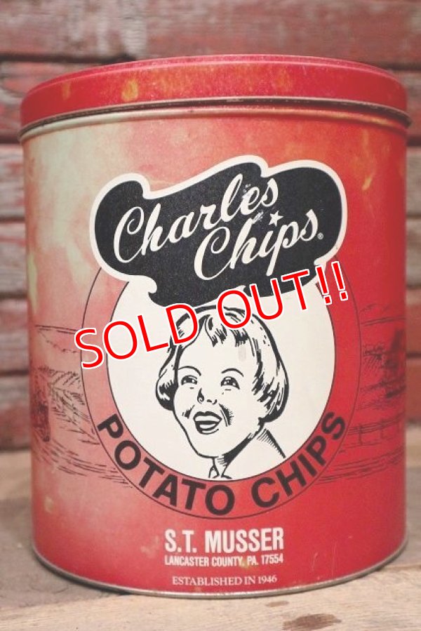 画像2: dp-220501-21 Charles Chips / Vintage Potato Chips Can