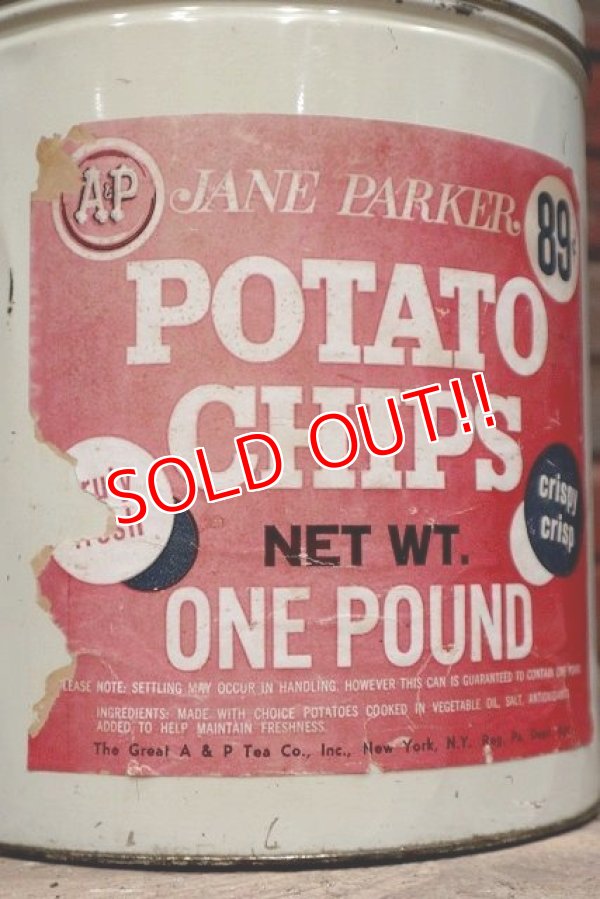 画像2: dp-220501-21 A&P JANE PARKER / Vintage Potato Chips Can