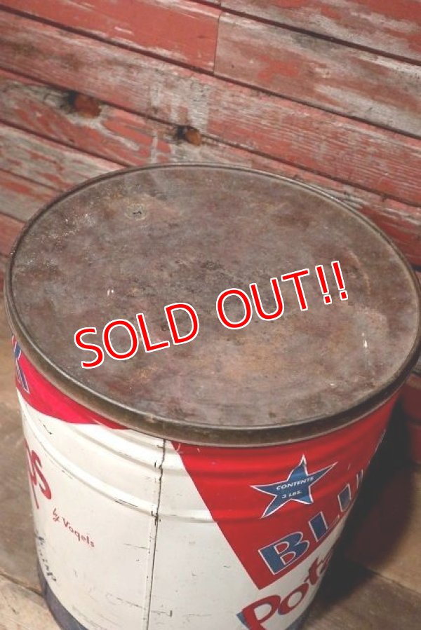 画像8: dp-220601-12 BLUE STAR / Vintage Potato Chips Can