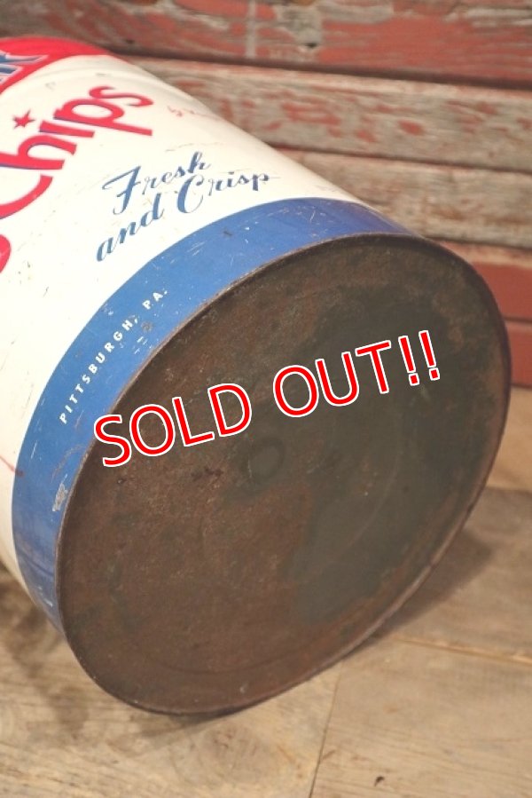 画像11: dp-220601-12 BLUE STAR / Vintage Potato Chips Can