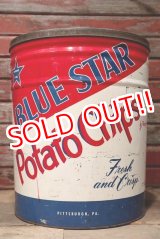 画像: dp-220601-12 BLUE STAR / Vintage Potato Chips Can