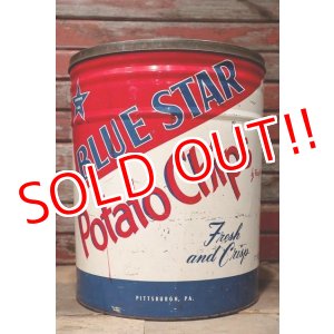 画像: dp-220601-12 BLUE STAR / Vintage Potato Chips Can