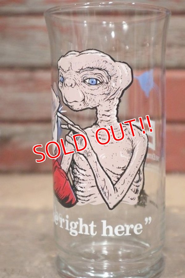 画像2: ct-220601-75 E.T. / Pizza Hut 1982 Novelty Glass "I'll be right here"