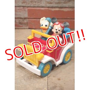 画像: ct-220601-66 Mickey Mouse & Donald Duck / ILLCO TOY 1980's Car