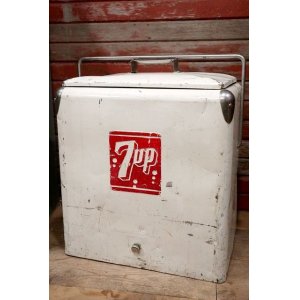 画像: dp-220601-05 7up / 1950's Metal Cooler Box