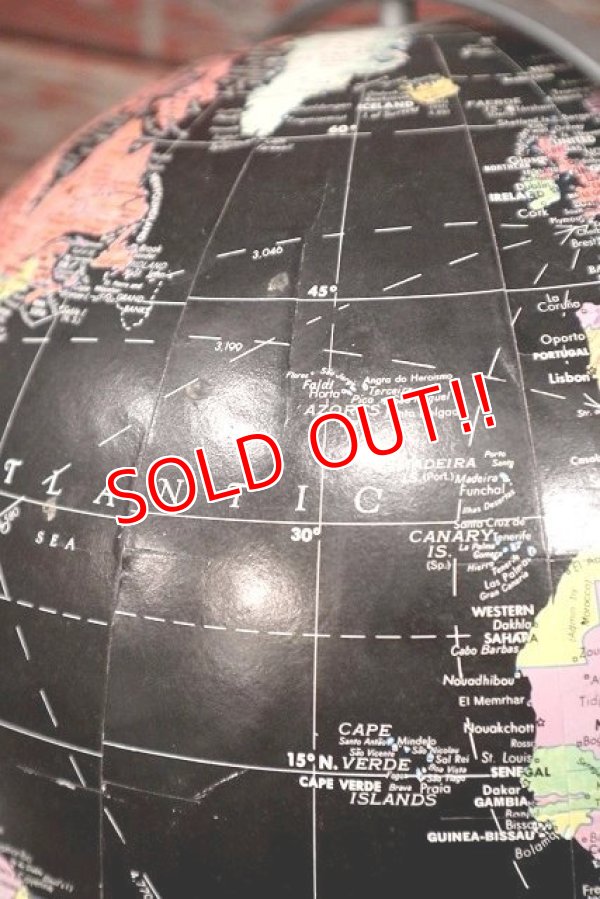 画像5: dp-220601-38 REPLOGLE / 1980's〜 12 Inch Straight Black Ocean Globe