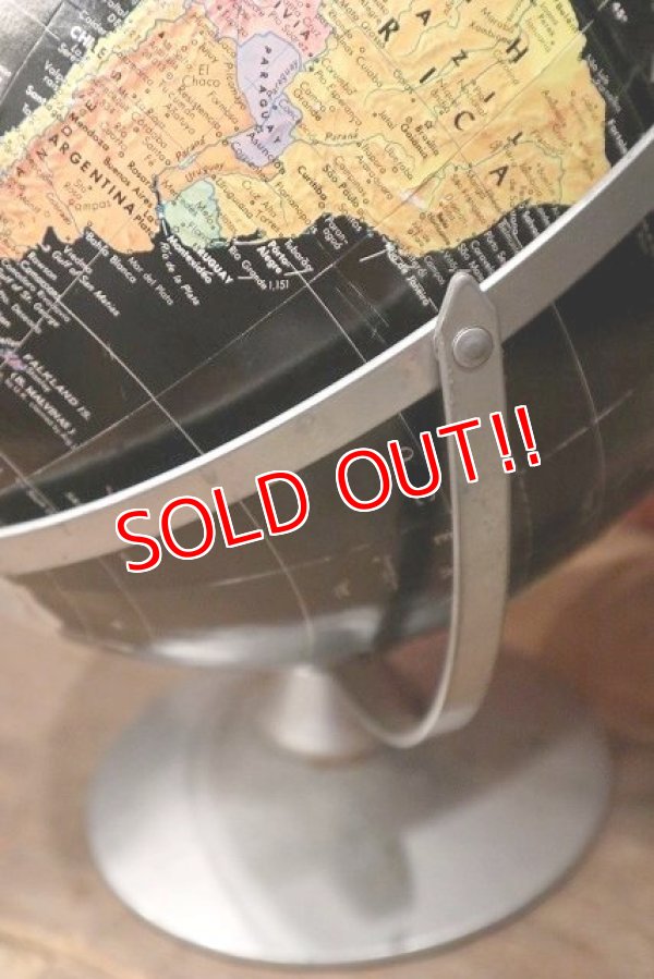 画像7: dp-220601-38 REPLOGLE / 1980's〜 12 Inch Straight Black Ocean Globe