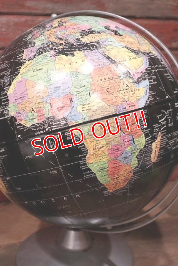 画像4: dp-220601-38 REPLOGLE / 1980's〜 12 Inch Straight Black Ocean Globe