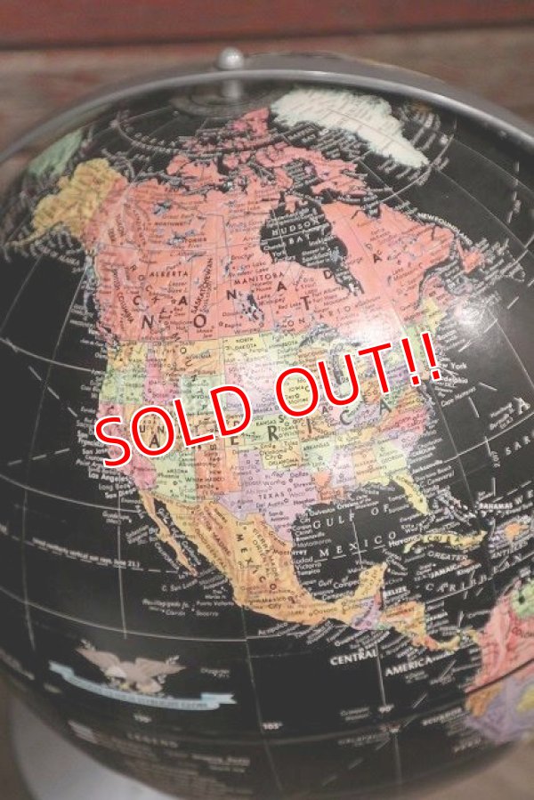 画像2: dp-220601-38 REPLOGLE / 1980's〜 12 Inch Straight Black Ocean Globe