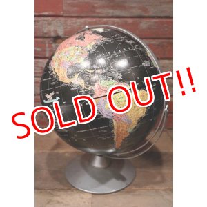 画像: dp-220601-38 REPLOGLE / 1980's〜 12 Inch Straight Black Ocean Globe