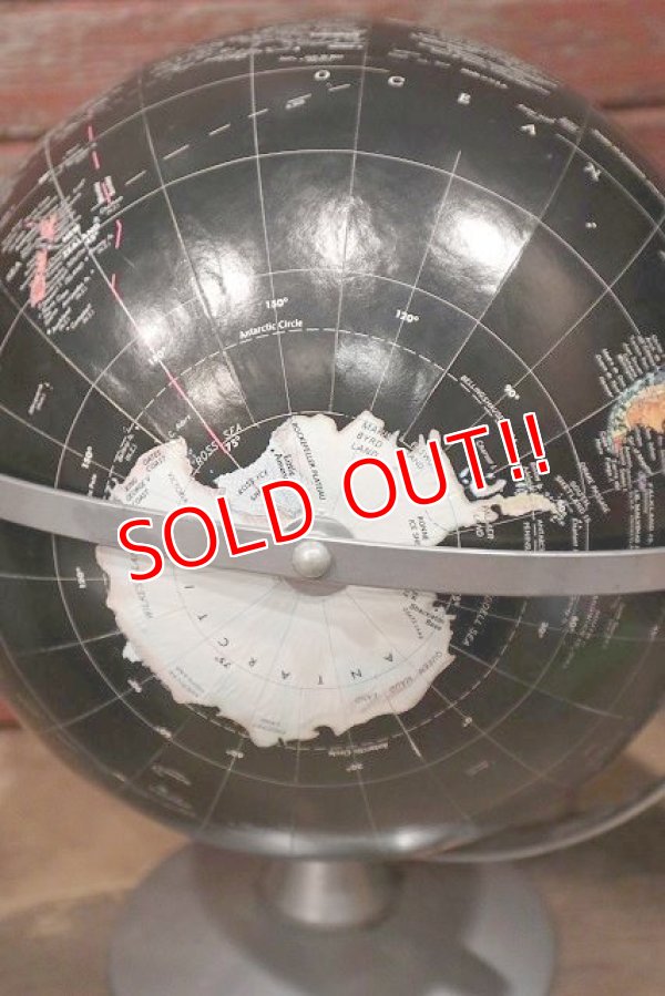 画像8: dp-220601-38 REPLOGLE / 1980's〜 12 Inch Straight Black Ocean Globe