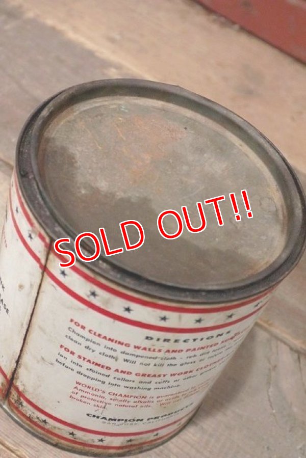 画像6: dp-20719-11 World's CHAMPION / HAND CLEANER Vintage Can