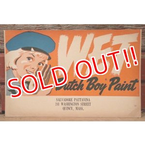 画像: dp-220801-01 Dutch Boy / 1950's〜 WET PAINT Paper Sign