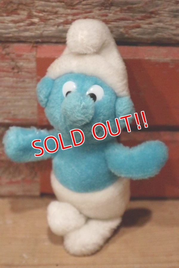 画像1: ct-220719-55 Smurf / 1980's Plush Doll (SS)