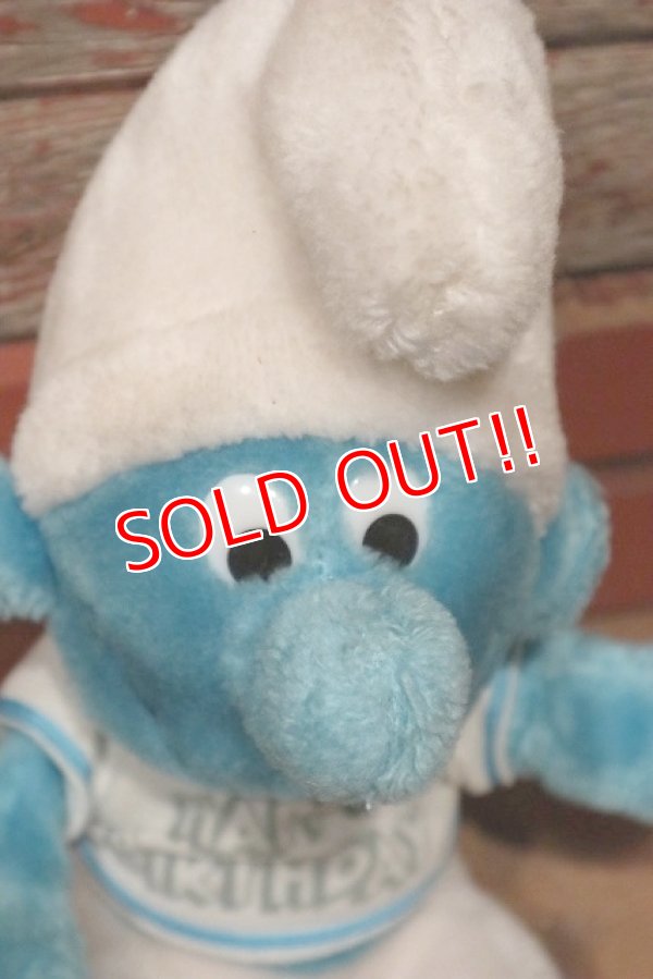 画像2: ct-220719-61 Smurf / 1980's Plush Doll "HAPPY BIRTHDAY"