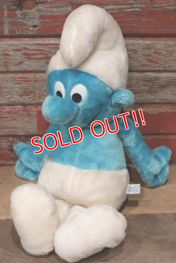 画像1: ct-220719-64 Smurf / 1980's Plush Doll (Large)