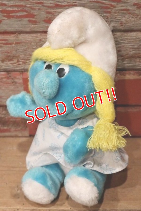 画像1: ct-220719-60 Smurfette / 1980's Plush Doll (M)