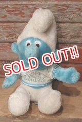 画像: ct-220719-61 Smurf / 1980's Plush Doll "HAPPY BIRTHDAY"