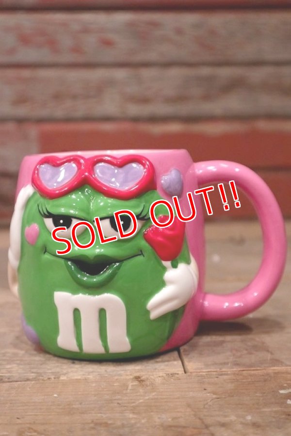 画像1: ct-220601-01 MARS / M&M's 2003 Ceramic Mug "Green・Valentine"