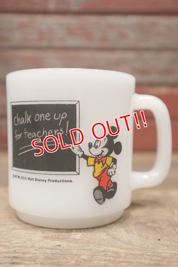 画像1: gs-220810-02 Mickey Mouse / Glasbake 1960's-1970's School House Mug