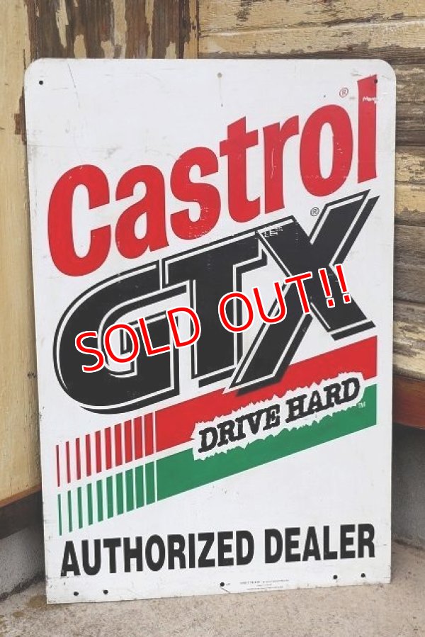 画像1: dp-220801-26 Castrol GTX / W-side Metal Sign