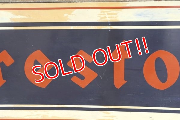 画像3: dp-220801-22 Firestone / 1940's W-side Metal Sign