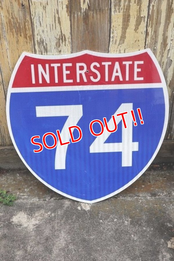 画像1: dp-220801-15 Road Sign INTERSTATE 74