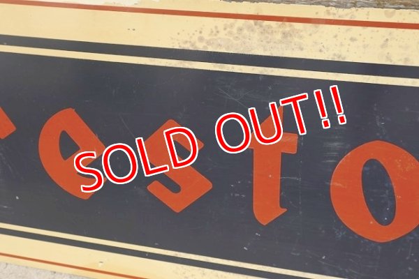 画像8: dp-220801-22 Firestone / 1940's W-side Metal Sign