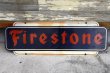 画像1: dp-220801-22 Firestone / 1940's W-side Metal Sign