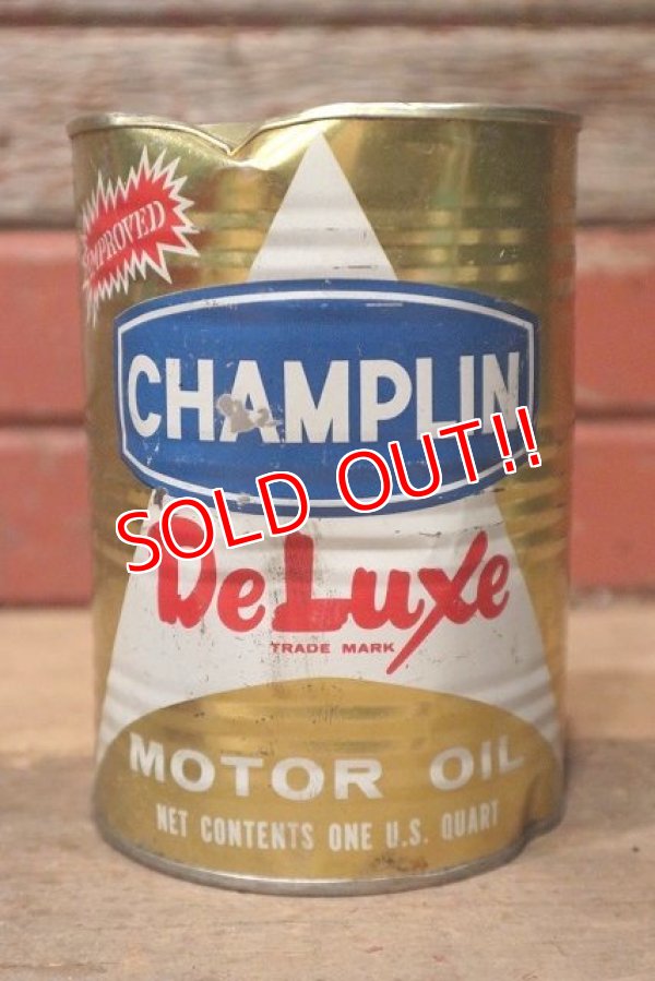 画像1: dp-220801-31 CHAMPLIN / One U.S. Quart Motor Oil Can