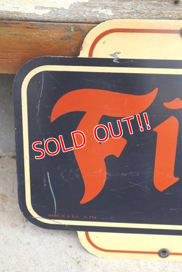 画像7: dp-220801-22 Firestone / 1940's W-side Metal Sign