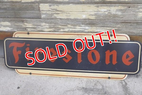 画像6: dp-220801-22 Firestone / 1940's W-side Metal Sign