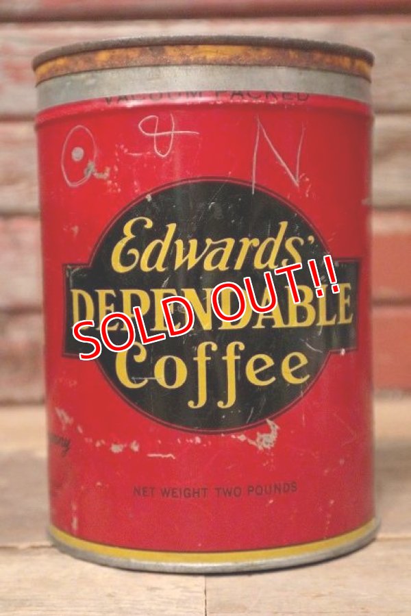 画像2: dp-220810-15 Edward's DEPENDABLE Coffee / Vintage Tin Can